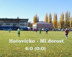 Mladší dorost nestačil na vedoucí Hořovice a prohrál 4:0