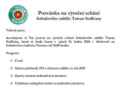 Výroční schůze - pozvánka + program